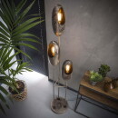 famlights | Stehleuchte Hailey in Silber E27 3-flammig