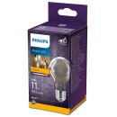 Philips LED Lampe ersetzt 11W, E27 Standardform A60, Grau, warmweiß, 136 Lumen, nicht dimmbar, 1er Pack