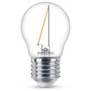 Philips LED Lampe ersetzt 15W, E27 Tropfen P45, klar, warmweiß, 136 Lumen, nicht dimmbar, 1er Pack