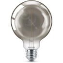 Philips LED Lampe ersetzt 11W, E27 Globe G93, grau, warmweiß, 115 Lumen, nicht dimmbar, 4er Pack
