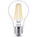 Philips LED Lampe ersetzt 75W, E27 Standardform A60, klar, warmweiß, 1055 Lumen, nicht dimmbar, 4er Pack