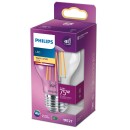 Philips LED Lampe ersetzt 75W, E27 Standardform A60, klar, warmweiß, 1055 Lumen, nicht dimmbar, 4er Pack