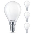 Philips LED Lampe ersetzt 40W, E14 Tropfen P45, weiß, warmweiß, 470 Lumen, nicht dimmbar, 4er Pack
