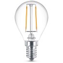 Philips LED Lampe ersetzt 25W, E14 Tropfenform P45, klar, warmweiß, 250 Lumen, nicht dimmbar, 4er Pack