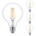 Philips LED WarmGlow Lampe ersetzt 60W, E27 Globe G93, klar, warmweiß, 806 Lumen, dimmbar