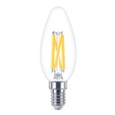 Philips LED Lampe ersetzt 60 W, E14 Kerzenform B35, klar,...
