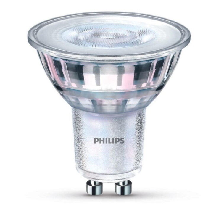 Philips LED Lampe ersetzt 65W, GU10 Reflektor PAR16, klar, warmweiß, 460 Lumen, nicht dimmbar, 1er Pack