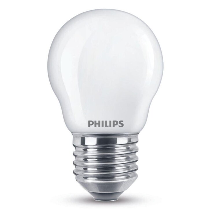 Philips LED Lampe ersetzt 40 W, E27 Tropfenform P45, weiß, warmweiß, 475 Lumen, dimmbar, 1er Pack