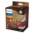 Philips LED Lampe ersetzt 25W, E27 Globe G93, gold, warmweiß, 250 Lumen, dimmbar, 1er Pack