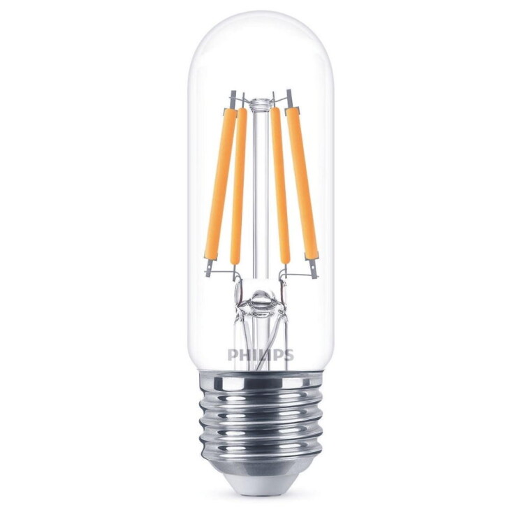 Philips LED Lampe ersetzt 60 W, E27 Röhrenform T30, klar, warmweiß, 806 Lumen, nicht dimmbar, 1er Pack