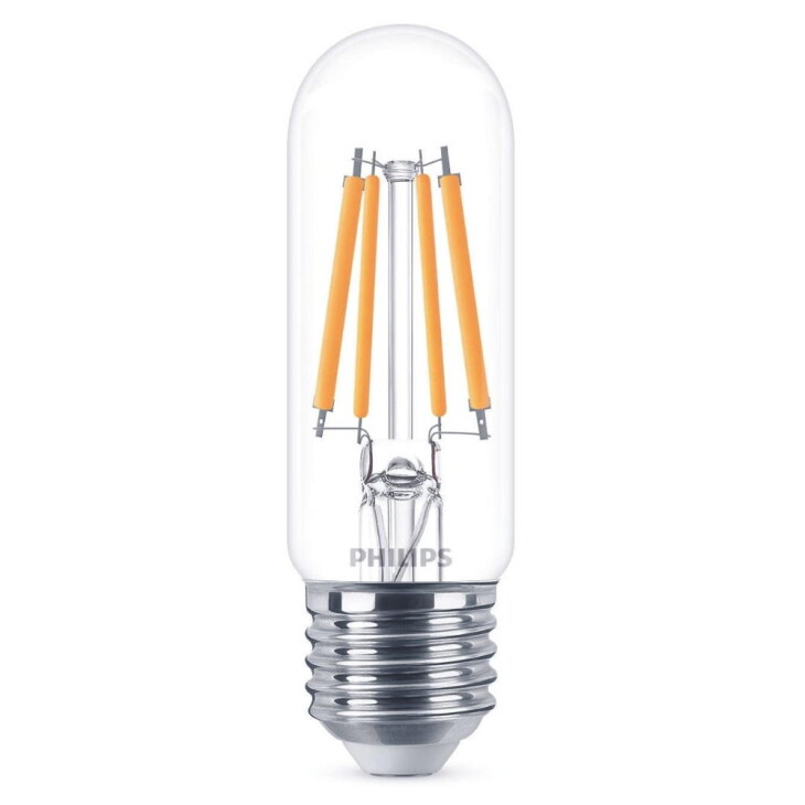 Philips LED Lampe ersetzt 60 W, E27 Röhrenform T30, klar, neutralweiß, 806 Lumen, nicht dimmbar, 1er Pack
