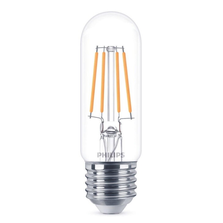 Philips LED Lampe ersetzt 40W, E27 Röhrenform T30, klar, warmweiß, 470 Lumen, nicht dimmbar, 1er Pack