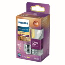 Philips LED Lampe ersetzt 60W, E27 Tropfenform P45, klar, warmweiß, 810 Lumen, dimmbar, 4er Pack