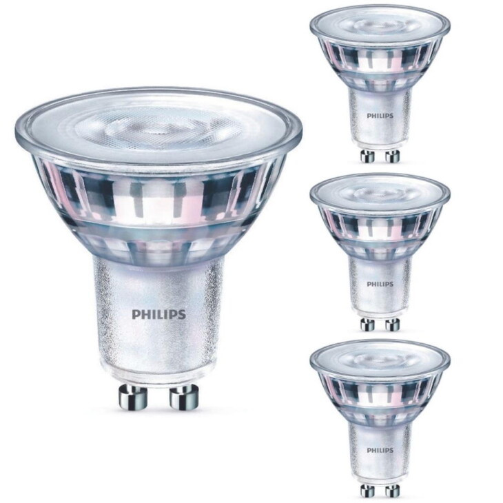 Philips LED Lampe SceneSwitch ersetzt 50W, GU10 Reflektor PAR16, klar, warmweiß, 345 Lumen, dimmbar, 4er Pack