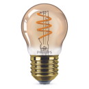 Philips LED Lampe ersetzt 15W, E27 Tropfenform P45, gold, warmweiß, 136 Lumen, dimmbar, 4er Pack