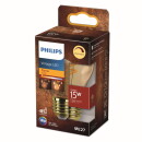 Philips LED Lampe ersetzt 15W, E27 Tropfenform P45, gold, warmweiß, 136 Lumen, dimmbar, 4er Pack