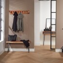 RINGO-Living Massivholz Garderobe Mata mit 8 Haken in Natur-hell und Schwarz-matt