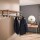 RINGO-Living Massivholz Garderobe Kala mit 6 Haken in Natur-dunkel und Silber-matt