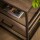RINGO-Living Massivholz Nachttisch Luana mit Schublade in Natur-dunkel und Schwarz-matt