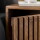 RINGO-Living Massivholz Nachttisch Boni mit Tür in Natur-dunkel und Schwarz-matt 2er Set