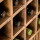 RINGO-Living Massivholz Weinschrank Boni mit Tür in Natur-dunkel und Schwarz-matt