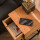 RINGO-Living Massivholz Nachttisch Meuka mit Schublade in Natur-hell und Schwarz-matt