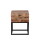 RINGO-Living Massivholz Nachttisch Meilani mit Schublade in Natur-hell und Schwarz-matt [Gebraucht - Wie Neu]