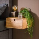 RINGO-Living Massivholz Nachttisch Waltkita mit Schublade in Natur-hell [Gebraucht - Wie Neu]