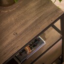 RINGO-Living Massivholz Nachttisch Luana mit Schublade in Natur-dunkel und Schwarz-matt [Gebraucht - Wie Neu]