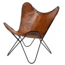 RINGO-Living Leder Sessel Anela in Braun und Schwarz-matt [Gebraucht - Wie Neu]