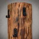RINGO-Living Massivholz Garderobe Mani mit 8 Haken in Natur-dunkel und Schwarz-matt [Gebraucht - Wie Neu]