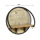 RINGO-Living Massivholz Garderobe Charu mit 2 Haken in Natur-hell und Schwarz-matt 400mm [Gebraucht - Wie Neu]