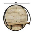 RINGO-Living Massivholz Garderobe Charu mit 2 Haken in Natur-hell und Schwarz-matt 500mm [Gebraucht - Wie Neu]
