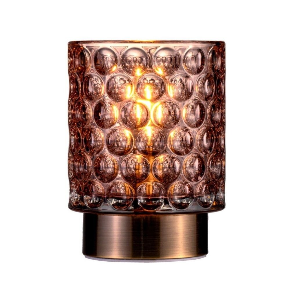 LED Tischleuchte Bright Glamour in Taupe