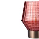LED Tischleuchte Classy Glamour in Rot und Messing 0,8W 30lm