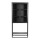 RINGO-Living Vitrine Uliana mit 2 Einlegeböden und Ablageplatte in Schwarz aus Metall 1500x700x350mm