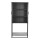 RINGO-Living Vitrine Uliana mit 2 Einlegeböden und Ablageplatte in Schwarz aus Metall 1500x700x350mm