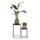 RINGO-Living Blumenständer Lahela in Schwarz aus Mangoholz 2er-Set 650x350x350mm