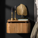 RINGO-Living Nachttisch Fedja mit Schublade in Natur-dunkel aus Mangoholz 210x450x400