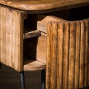 RINGO-Living Nachttisch Fedja mit Schublade in Natur-dunkel aus Mangoholz 600x450x400