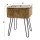 RINGO-Living Nachttisch Fedja mit Schublade in Natur-dunkel aus Mangoholz 600x450x400