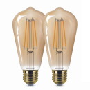 Philips LED Lampe E27 - St64 3,1W 250lm 1800K ersetzt 25W...
