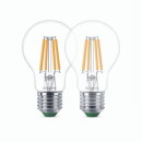 Philips LED Lampe E27 - Birne A60 2,3W 485lm 2700K ersetzt 40W Doppelpack
