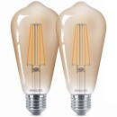 Philips LED Lampe E27 - St64 7W 470lm 1800K ersetzt 40W