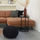 RINGO-Living Beistelltisch Leilai in Schwarz aus Mangoholz 620x400x400mm [Gebraucht - Wie Neu]