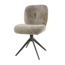 RINGO-Living Stuhl Halvar in Taupe aus Boucle 840x480x600mm drehbar