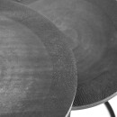 RINGO-Living Couchtisch Mele in Altsilber aus Metall 2er-Set 450x400mm [Gebraucht - Wie Neu]